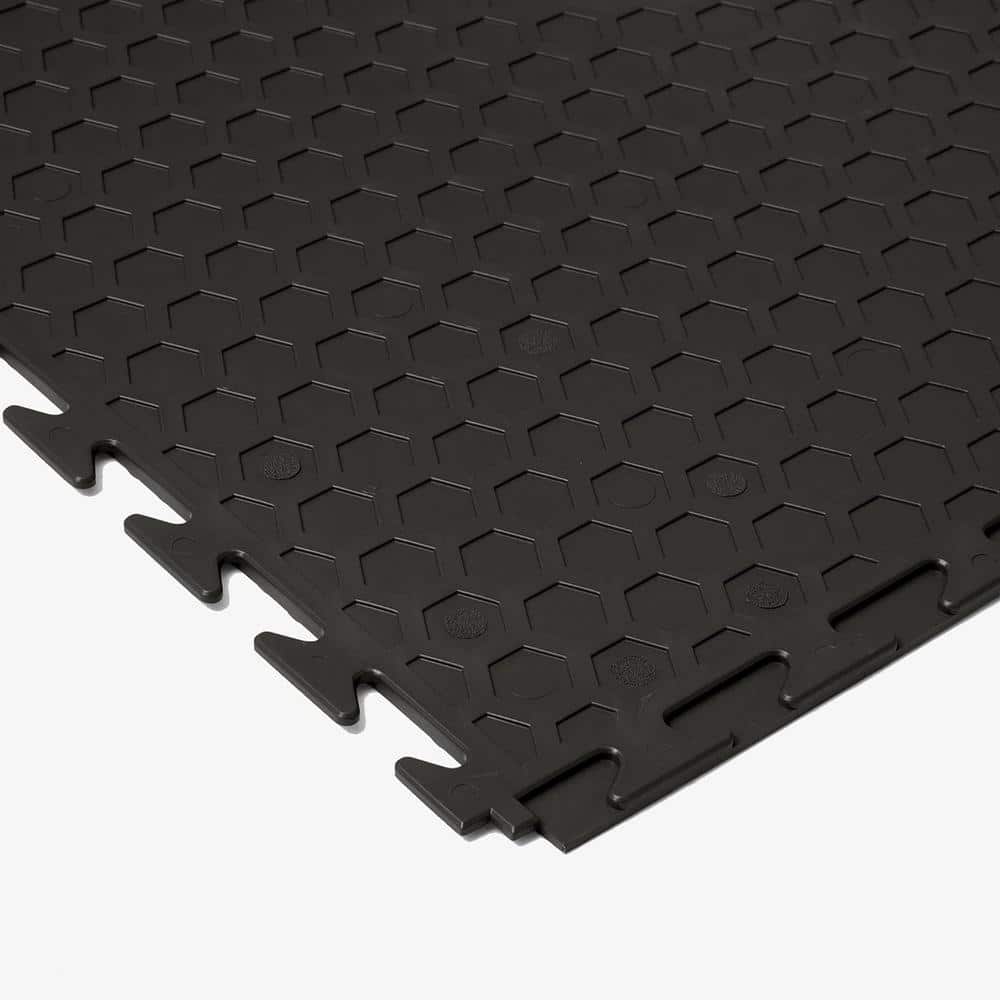 Light Gray Diamond Pattern Interlocking PVC Garage Floor Tiles