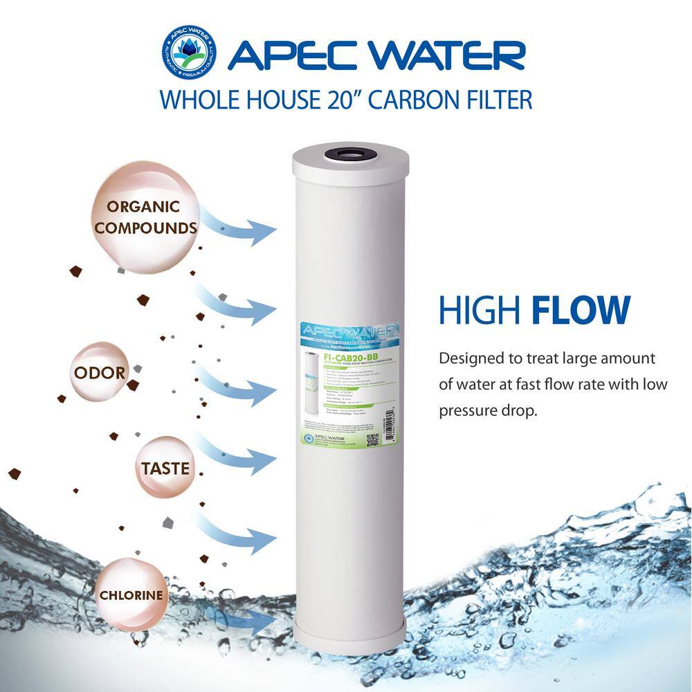 20" Blue and White Whole House Carbon Water Filtration System
