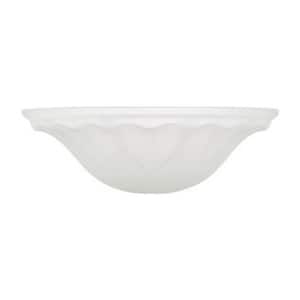 5-3/8 in. H x 15-5/8 in. Dia/Frosted Glass Shade For Torchiere Lamp, Swag Lamp and Pendant