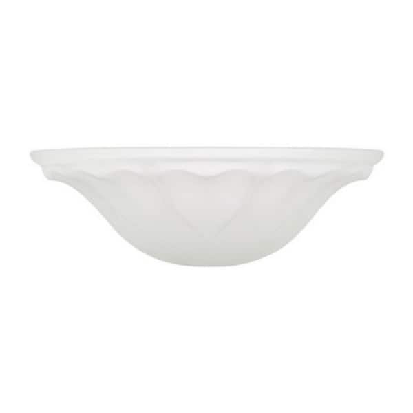 Unbranded 5-3/8 in. H x 15-5/8 in. Dia/Frosted Glass Shade For Torchiere Lamp, Swag Lamp and Pendant