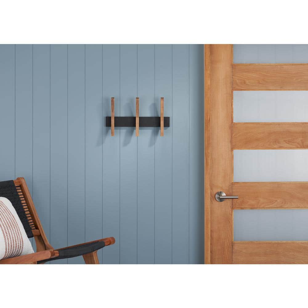 Trinity Black Walnut Mid-Century Coat Rack with Shelf