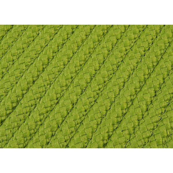 Solid Bright Green Doormat 2 ft. x 3 ft. Braided Indoor/Outdoor Patio Area Rug