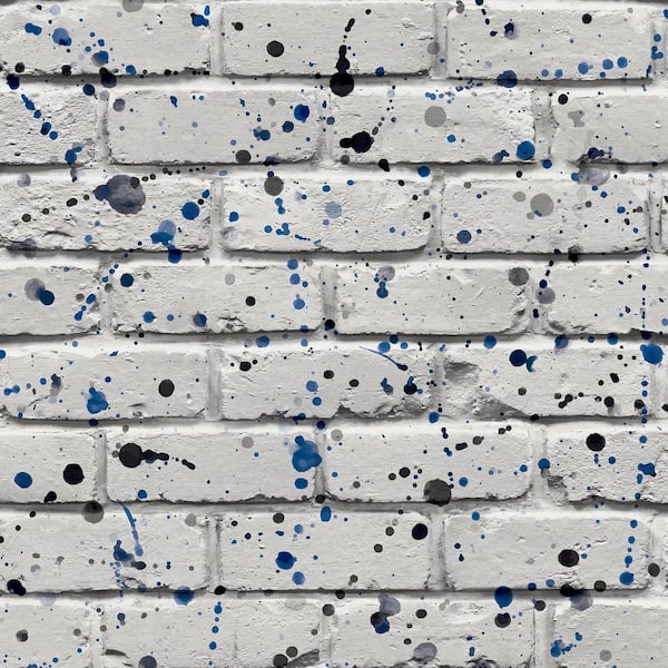 Splatter Wall Grey Abstract Wallpaper Sample
