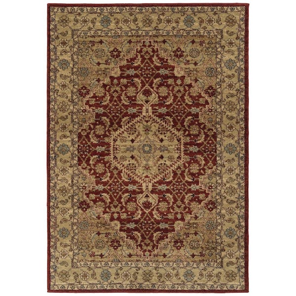 Kaleen McAlester Burgundy 7 ft. 10 in. x 10 ft. Area Rug
