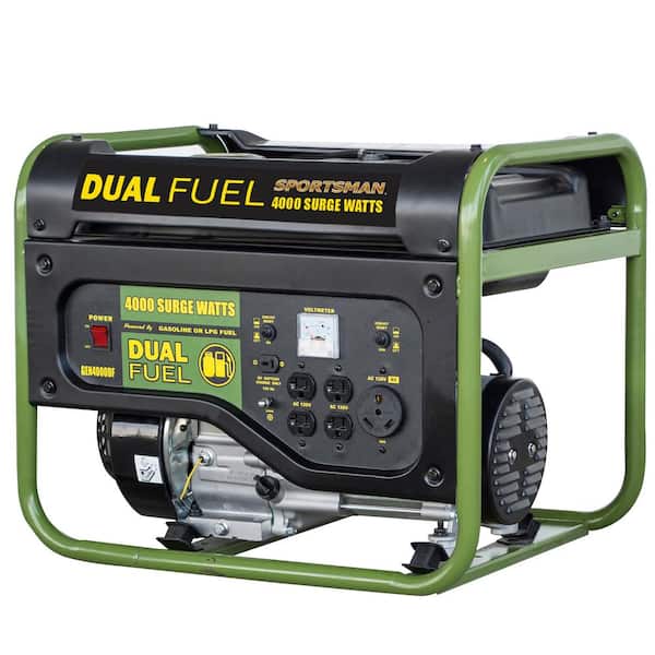 Sportsman 4 000 3 500 Watt Dual Fuel Powered Portable Generator Runs On Lpg Or Regular Gasoline 803266 The Home Depot