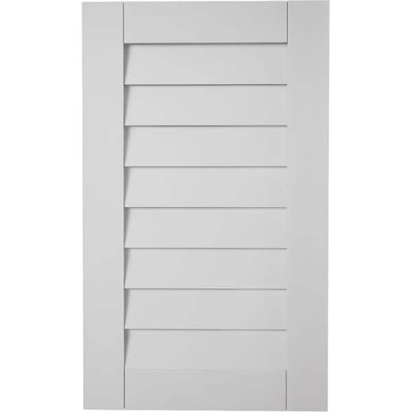 Ekena Millwork 24 in. x 27 in. Rectangular Rustic Smooth Polyurethane Timberthane Faux Wood Non-Functional Paintable Gable Vent