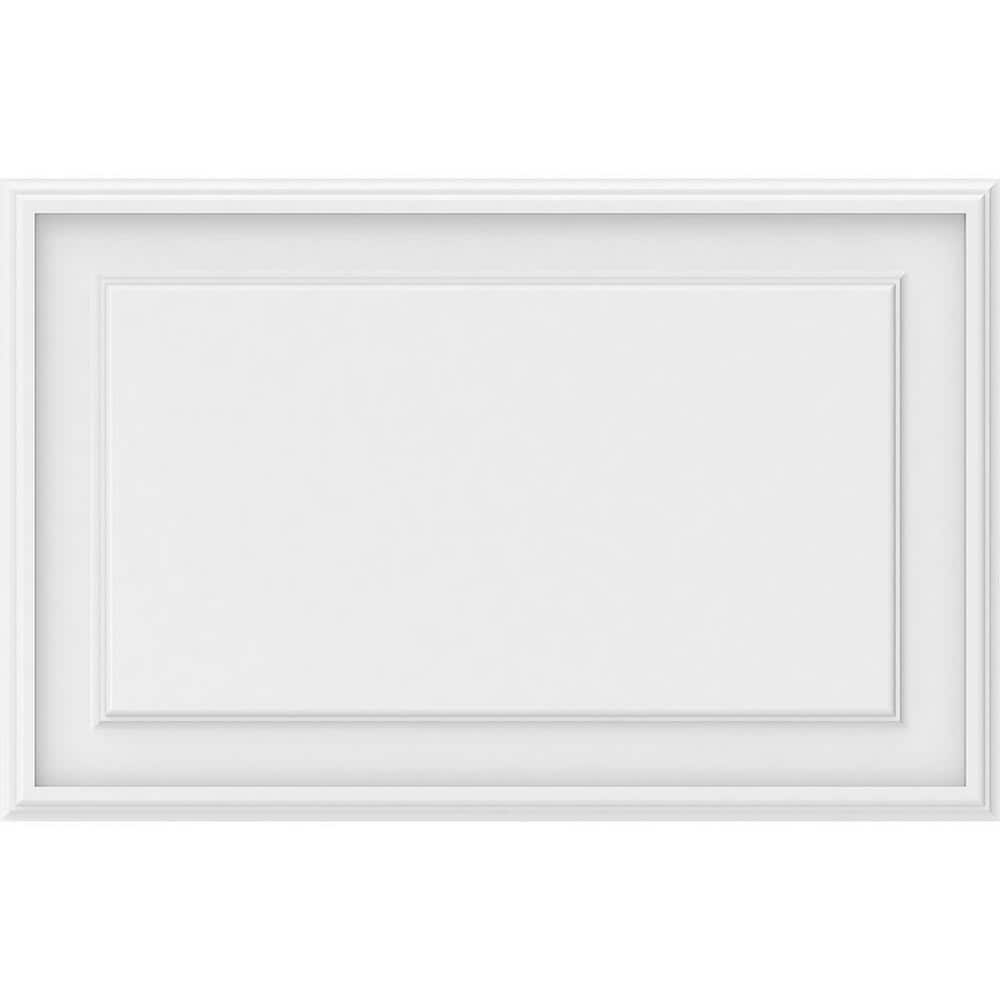 Smooth White PVC Raised Decorative Wall Panel 28" x 18"