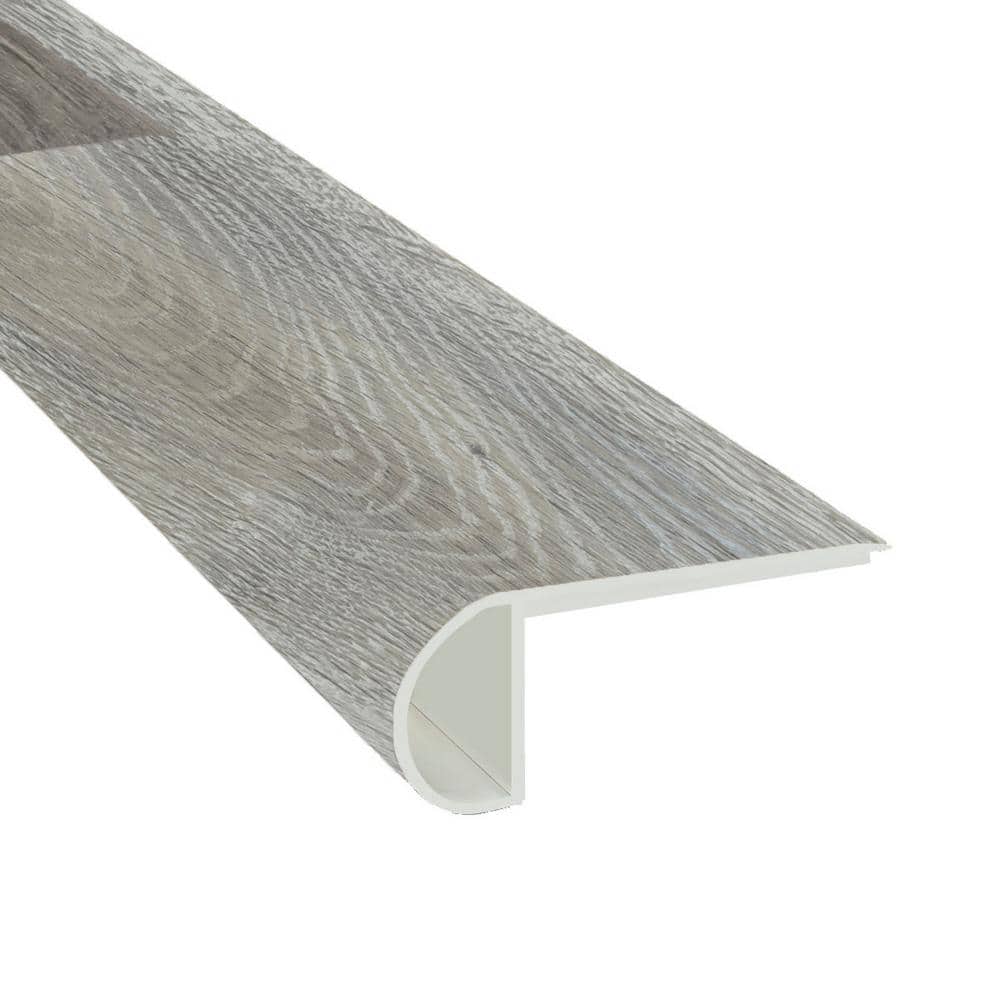 Lewes Gray 0.75 in. T x 2.75 in. W x 94 in. L Luxury Vinyl Flush Stairnose 
