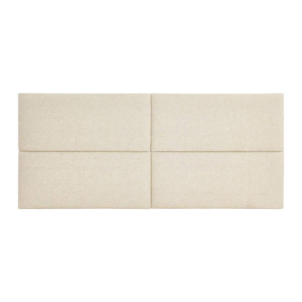 Natural Linen Blend Sound Reducing Queen Upholstered Headboard