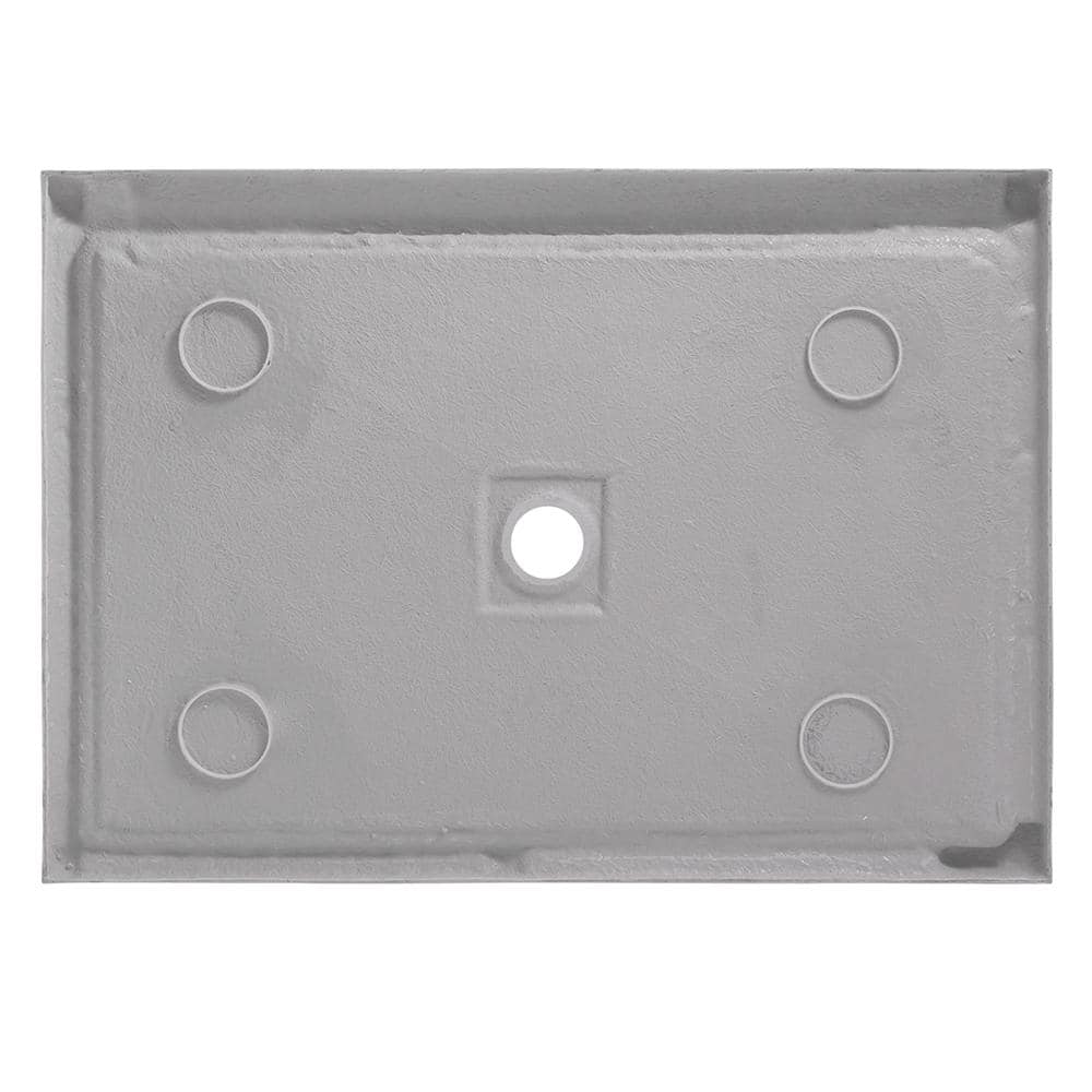 48'' White Rectangular Acrylic Shower Base with Center Drain