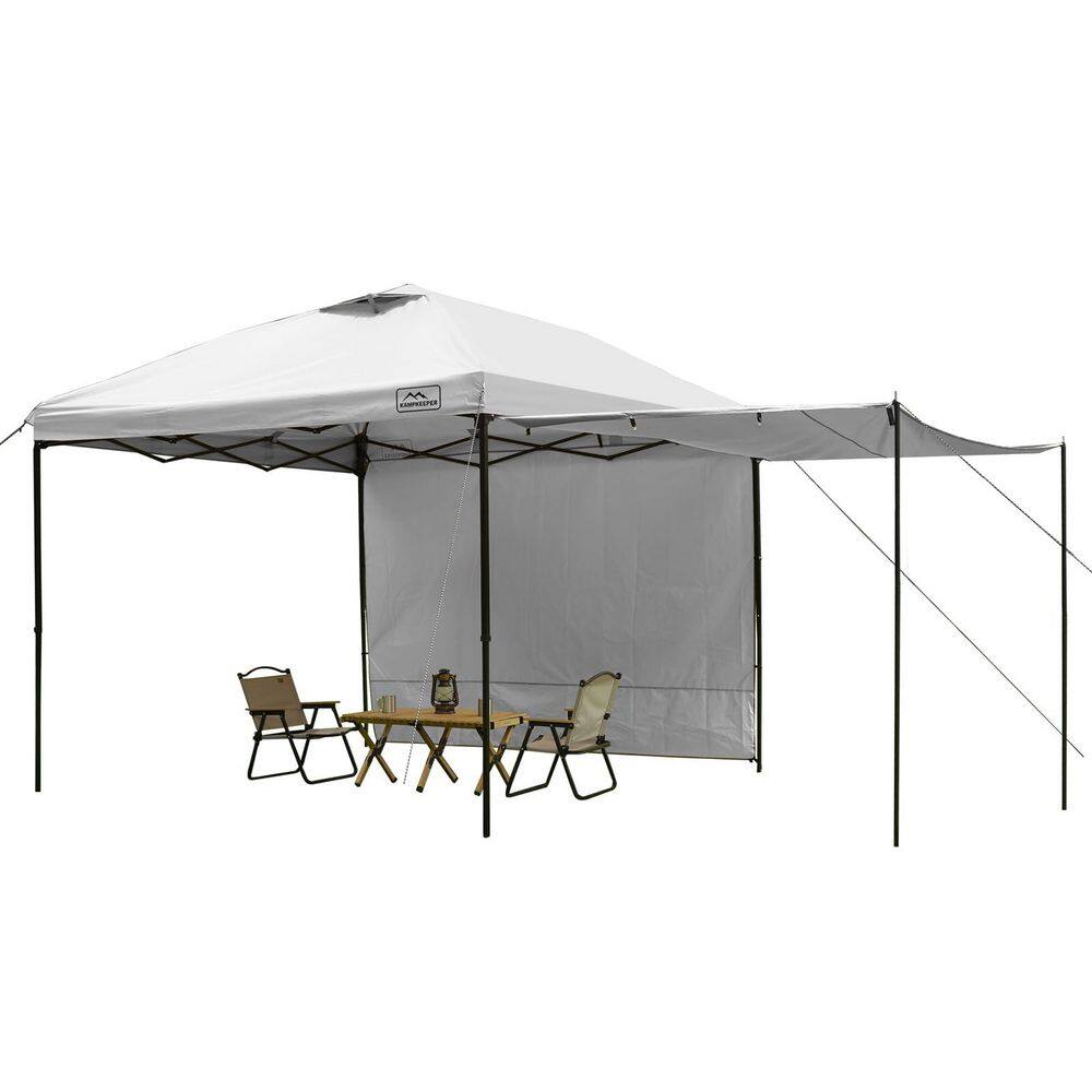 10 ft. x 10 ft. Easy Pop Up Canopy Tent with 2 Sidewalls, Instant Outdoor S