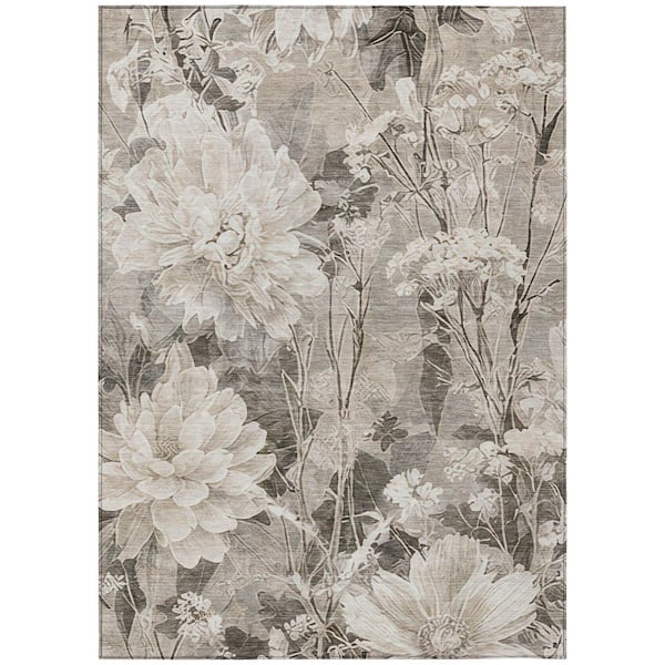 Chantille Machine Washable Indoor/Outdoor Abstract ACN2936 Taupe 10 ft. x 14 ft. Area Rug