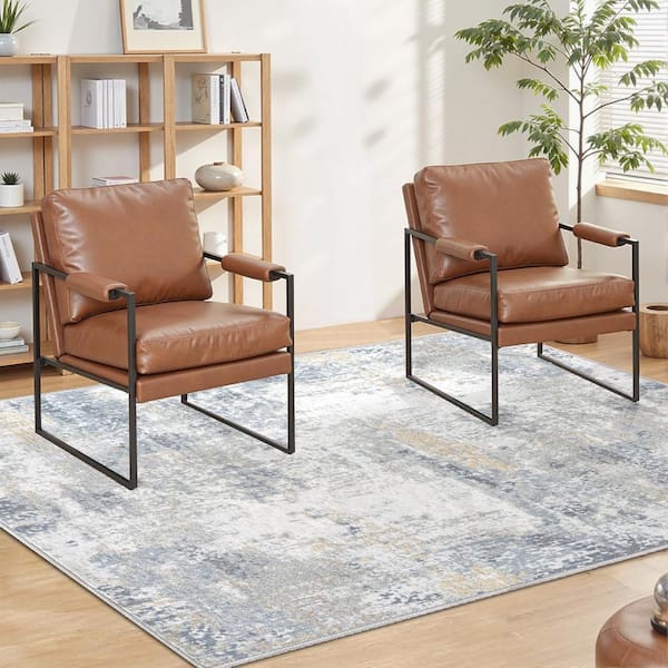 Claude Blue 3 ft. x 5 ft. Modern Abstract Area Rug