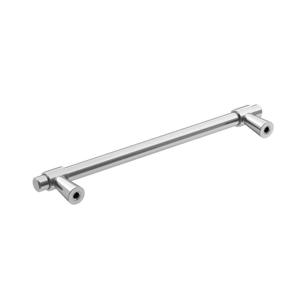 Polished Chrome Modern Cabinet Drawer Pull with Mounting Hardware