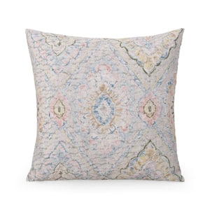 Beckley Gray and Multicolor 16 in. x 16 in. Throw Pillow