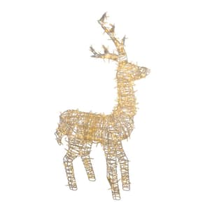 48 in. LED Lighted Upright Standing Reindeer Outdoor Christmas Decoration