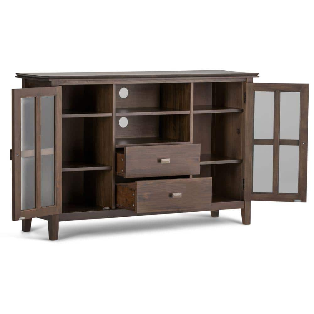 Artisan Natural Aged Brown Solid Pine 53" TV Media Stand