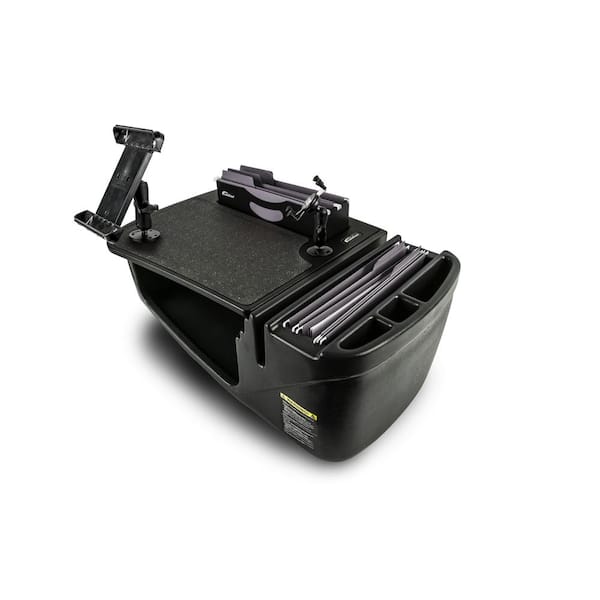 AutoExec Efficiency FileMaster Black with Built-In Power Inverter, X-Grip Phone Mount and iPad/Tablet Mount
