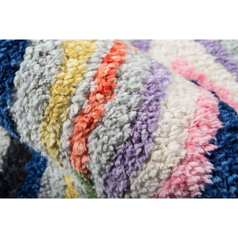 Multicolor Tufted Synthetic 9' x 12' Rectangular Area Rug