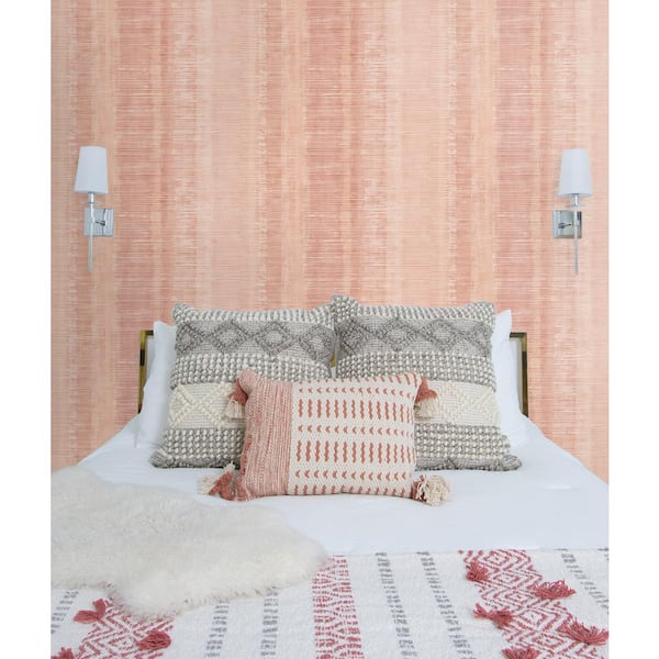 Tikki Natural Ombre Pink Sunset Faux Paper Strippable Roll (Covers 60.75 sq. ft.)