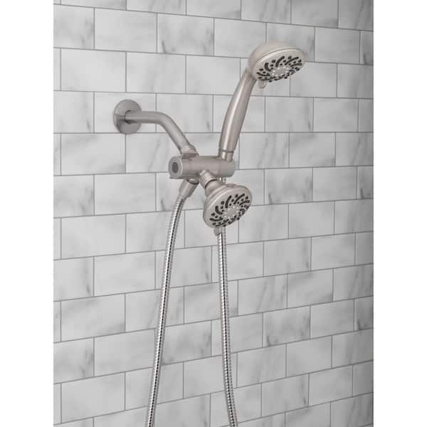 3-spray 5.5 in. High PressureDual Shower Head and Handheld Shower Head in Brushed Nickel 3-spray 5.5 in. High PressureDual Shower Head and Handheld Shower Head in Brushed Nickel