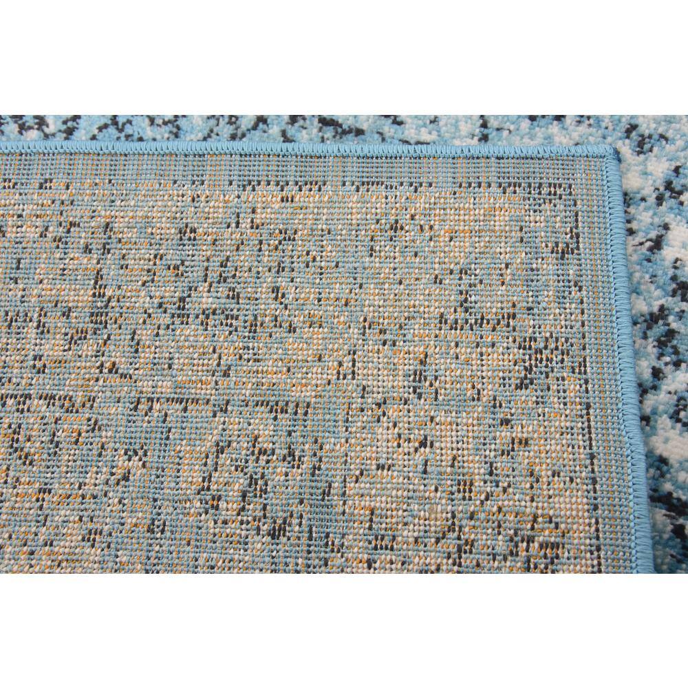 Elegant Blue Floral Indoor Rectangular Rug, 2' x 3', Stain-Resistant