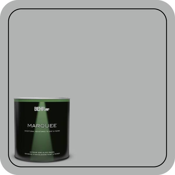 BEHR MARQUEE 1 qt. #PPU26-08 Silverstone Semi-Gloss Enamel Exterior Paint & Primer