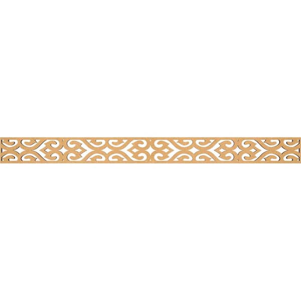 Ekena Millwork Keene Fretwork 0.375 in. D x 46.375 in. W x 4 in. L MDF Wood Panel Moulding