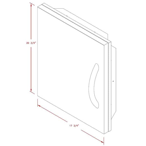 Cal Flame 17.75-in W x 1.25-in D x 20.75-in H Outdoor Kitchen