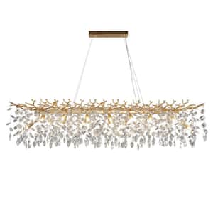 16-Lights Copper Luxury Crystal Chandelier, Modern Tree Branches Ceiling Pendant Light for Dining Room, Living Room