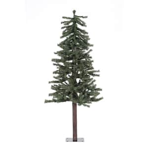 5 ft. Unlit Natural Alpine Artificial Christmas Tree with Stand