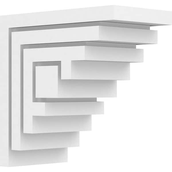 Ekena Millwork 5 in. x 9 in. x 9 in. Standard Landon Unfinsihed Architectural Grade PVC Bracket