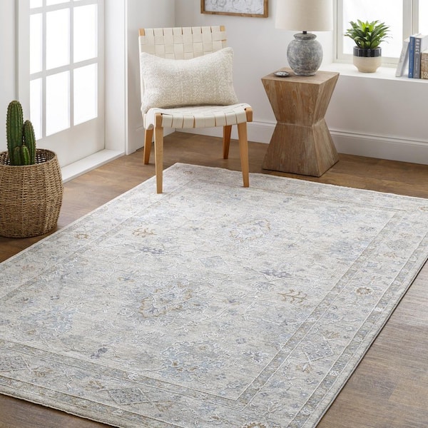 Virginia Sage Traditional Border 7 ft. x 10 ft. Area Rug