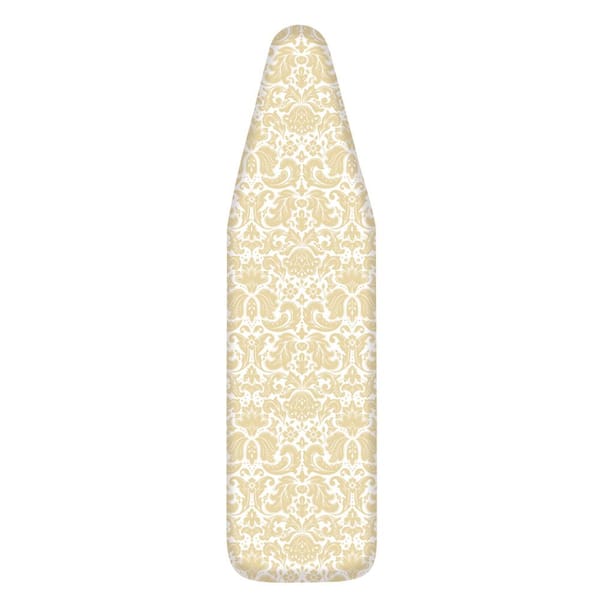 HOMZ Ironing Board Replacement Cover and Pad Bi-Weekly Use in Yellow Damask