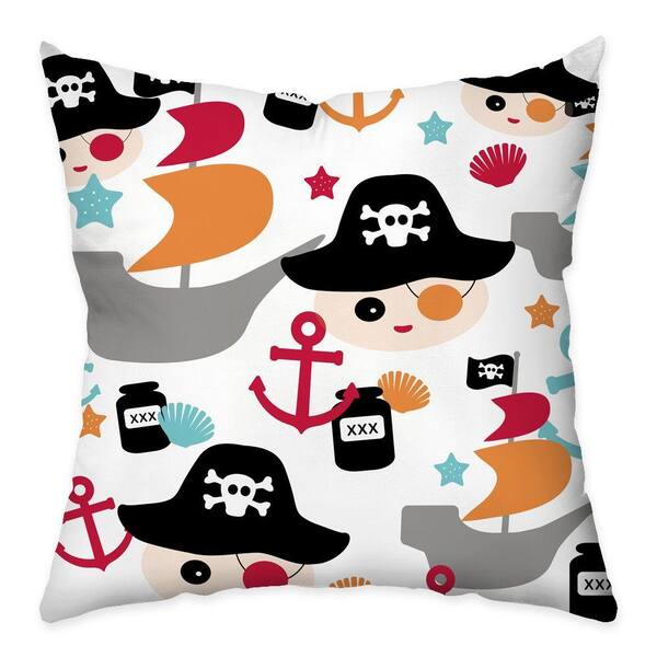 Checkerboard Lifestyle 18 in. x 18 in. Ahoy Multi-colored Throw Pillow