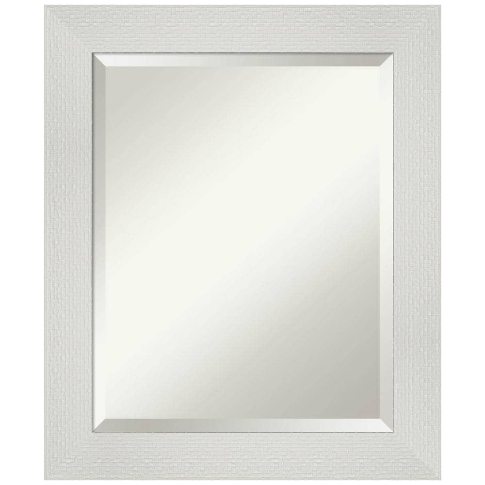 Mosaic White Polystyrene Framed Rectangular Bathroom Vanity Mirror