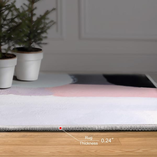 Multi-Colored 8 ft. x 10 ft. Vibrance I Washable Color Blocks Art Area Rug