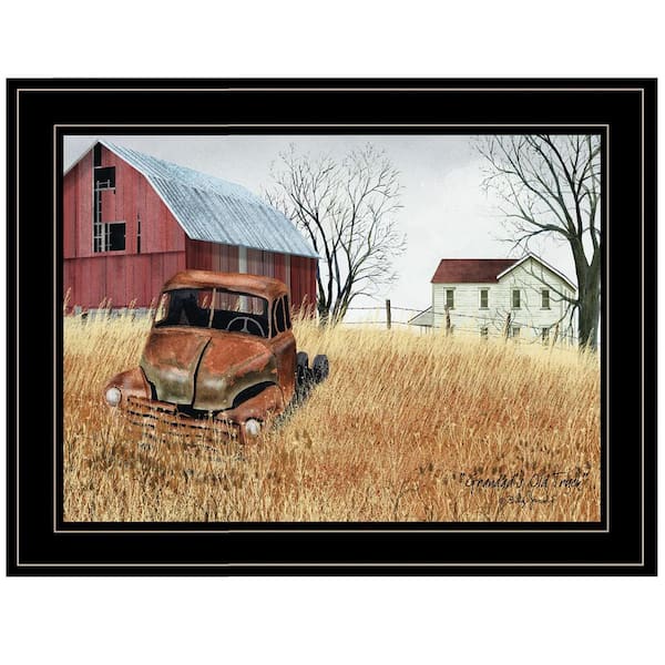 Charlie Granddads Old Truck 1-Piece Framed Wall Art 15 in. x 19 in.