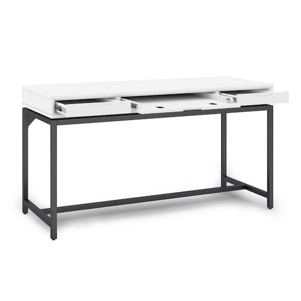 Simpli Home Banting Wide Desk in White