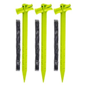 Stansport 3-WAY 9" HEAVY DUTY PLASTIC TENT STAKES 6 STAKES 
