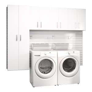 Modular Laundry Room Storage Set with Accessories in White (4-Piece)