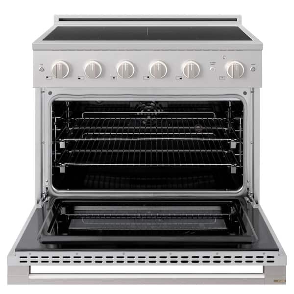 36 in. 5.2 cu. ft. Marino Freestanding Induction Range with 5 Burners and Convection Oven in Stainless Steel