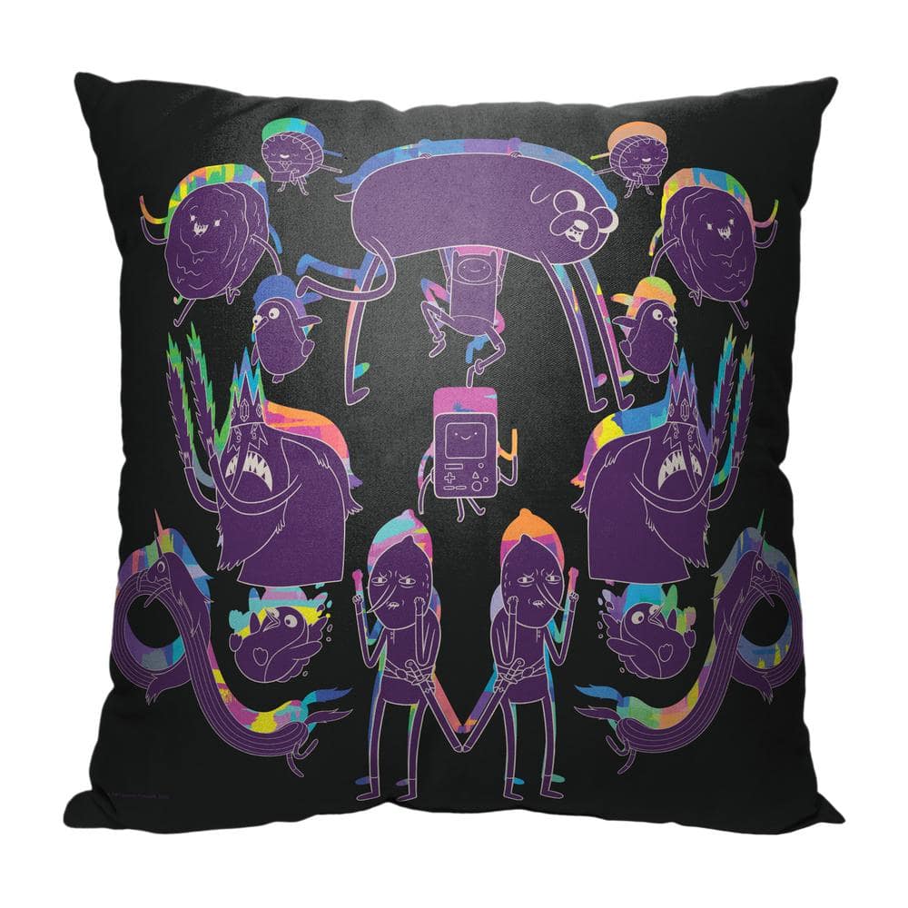 Adventure Time Mirrored Chaos Black Polyester Kids Pillow