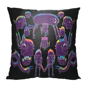 Wb Adventure Time Mirrored Chaos Printed Multi-Colored Throw Pillow