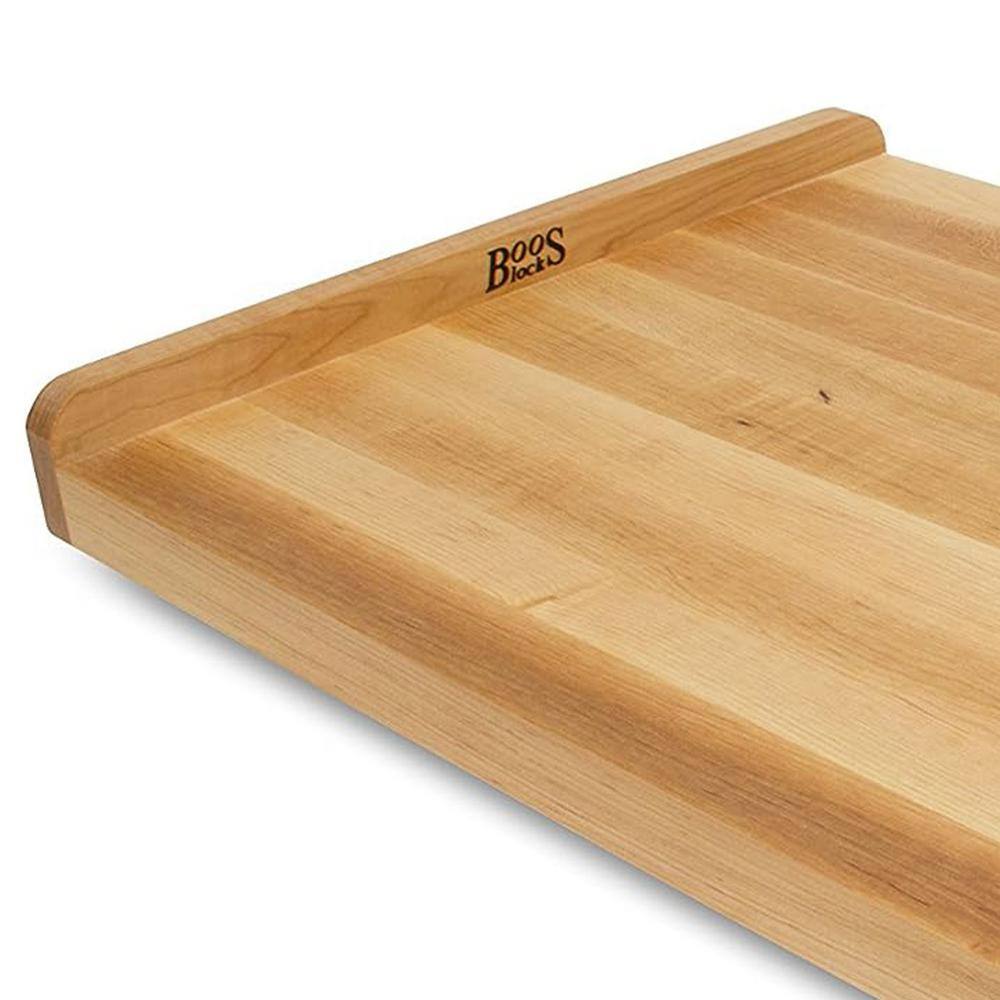 Large Brown Maple Wood Reversible Cutting Board with Juice Groove