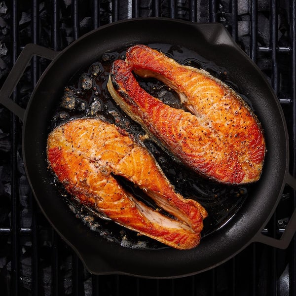 11 in Enameled Cast-Iron Series 1000 Grill Pan with Press - Gradated Red -  Tramontina US