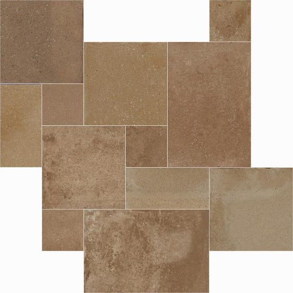 Merola Tile Adagio Rosso Modular 8 in. x 8 in. Porcelain Floor and Wall Take Home Tile Sample