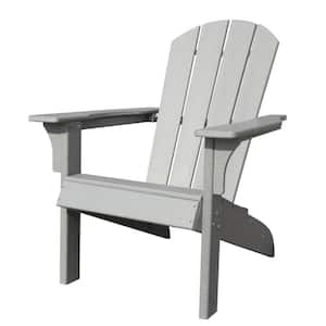 29.5 in. x 35.8 in. x 32.7 in. High Quality Outdoor Patio Adirondack Chair in Gray