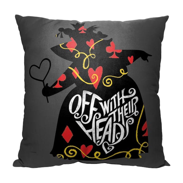 THE NORTHWEST GROUP Disney Alice In Wonderland Queen Of Hearts Multi-Colored Throw Pillow
