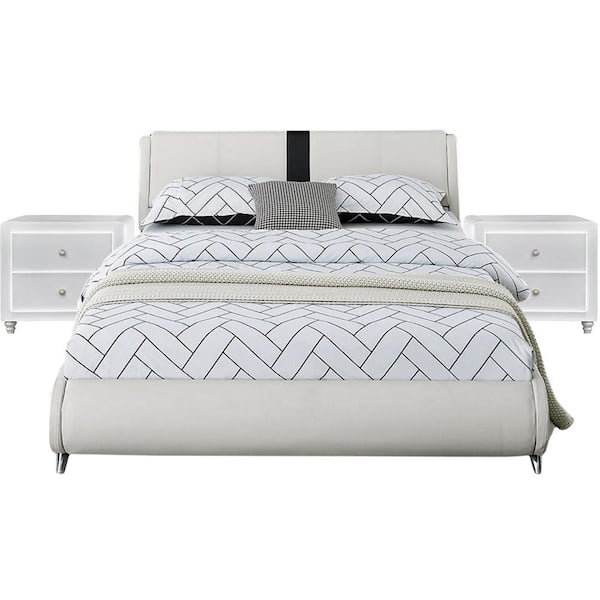 Camden Isle Carlton 3-Piece White Queen Platform Bedroom Set